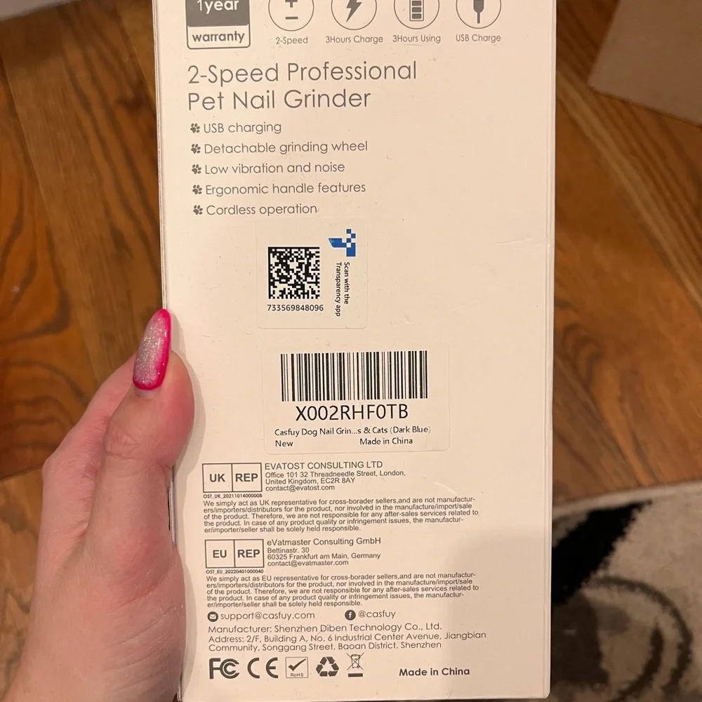 Casfuy Professional Pet Nail Grinder